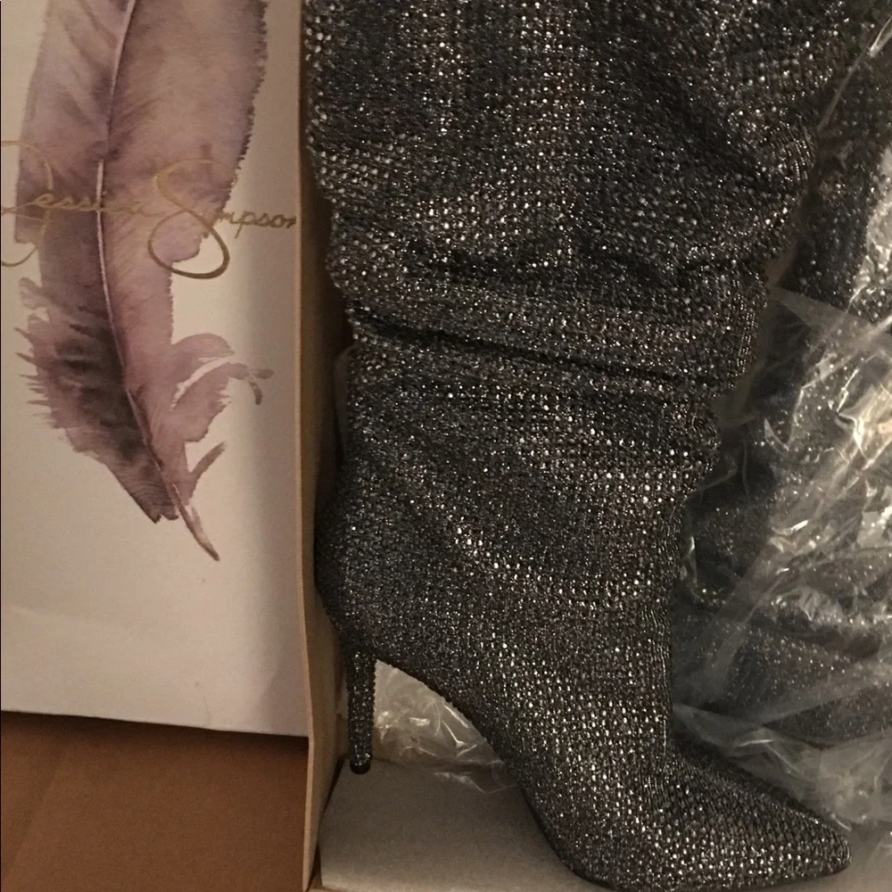 Laser Slouchy Rhinestone Boots 👢 👢 - Picture 2 of 6